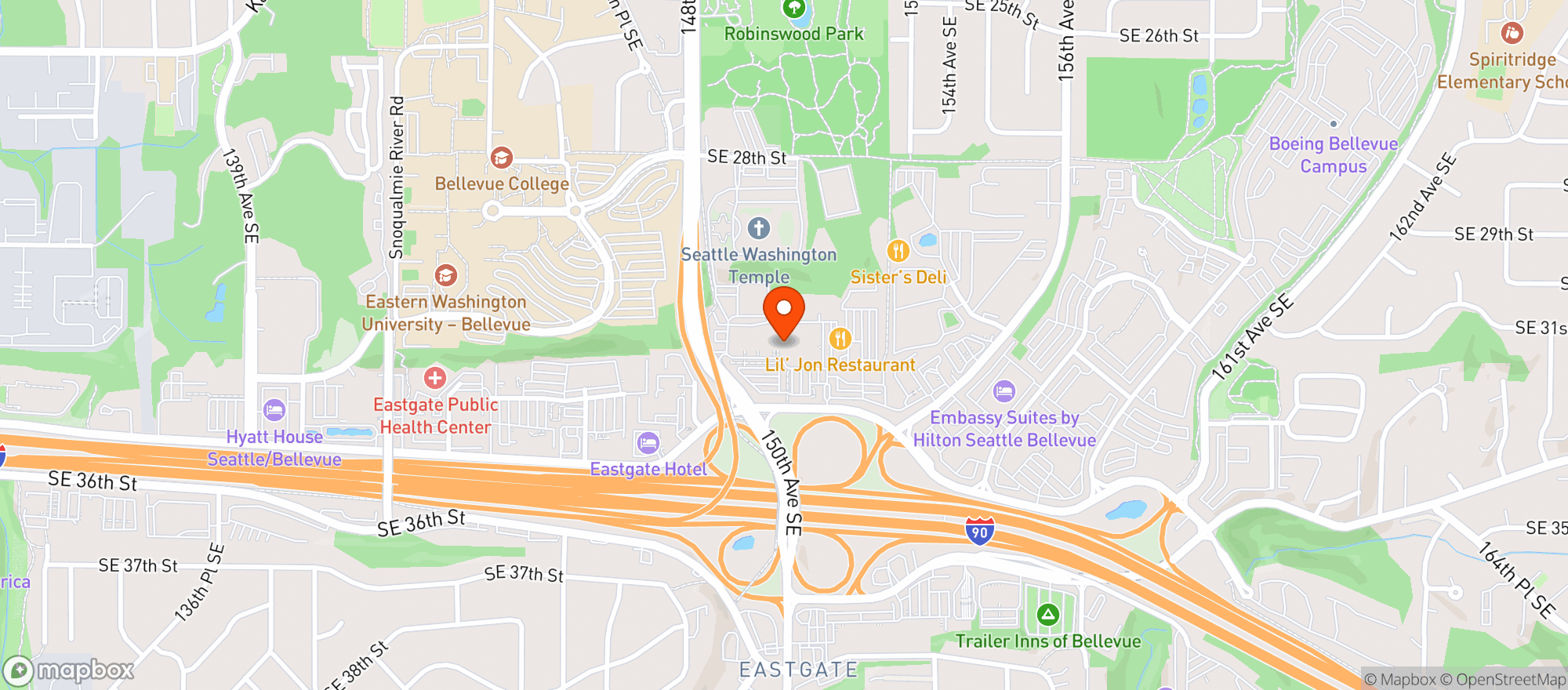 Map showing Lil Jons Restaurant
