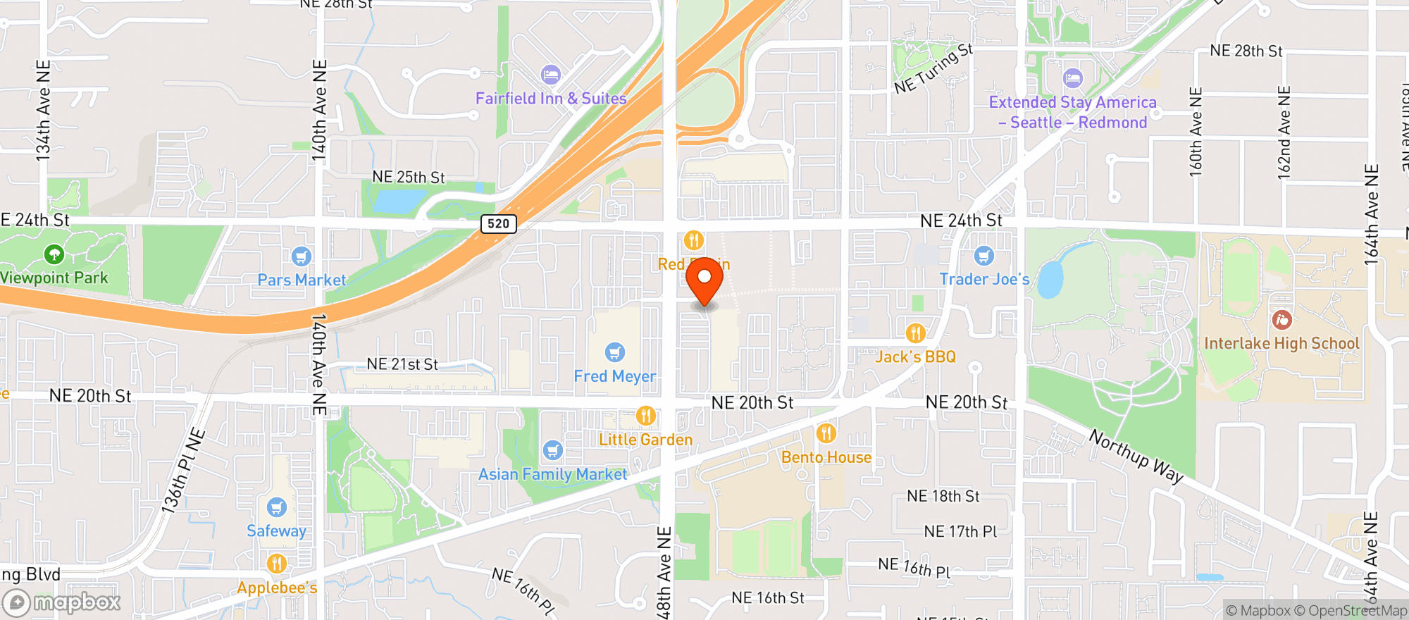 Map showing Fred Meyer