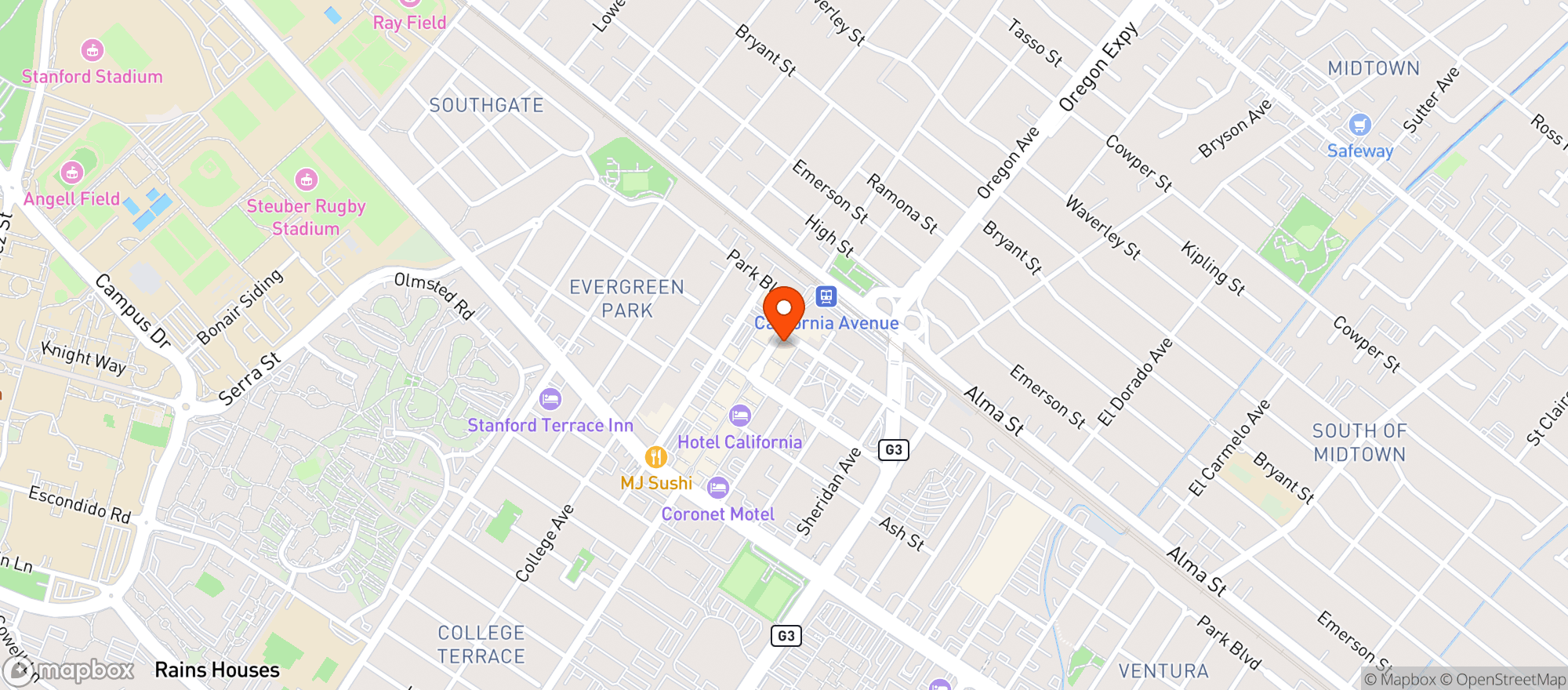 Map showing Bistronomie