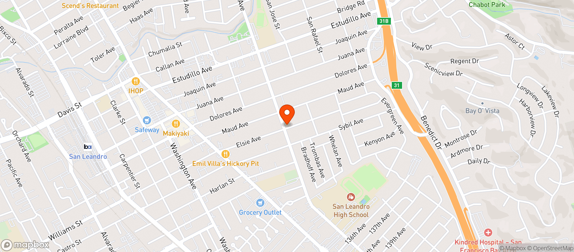 Map showing Nkn Food Mart & Liquor