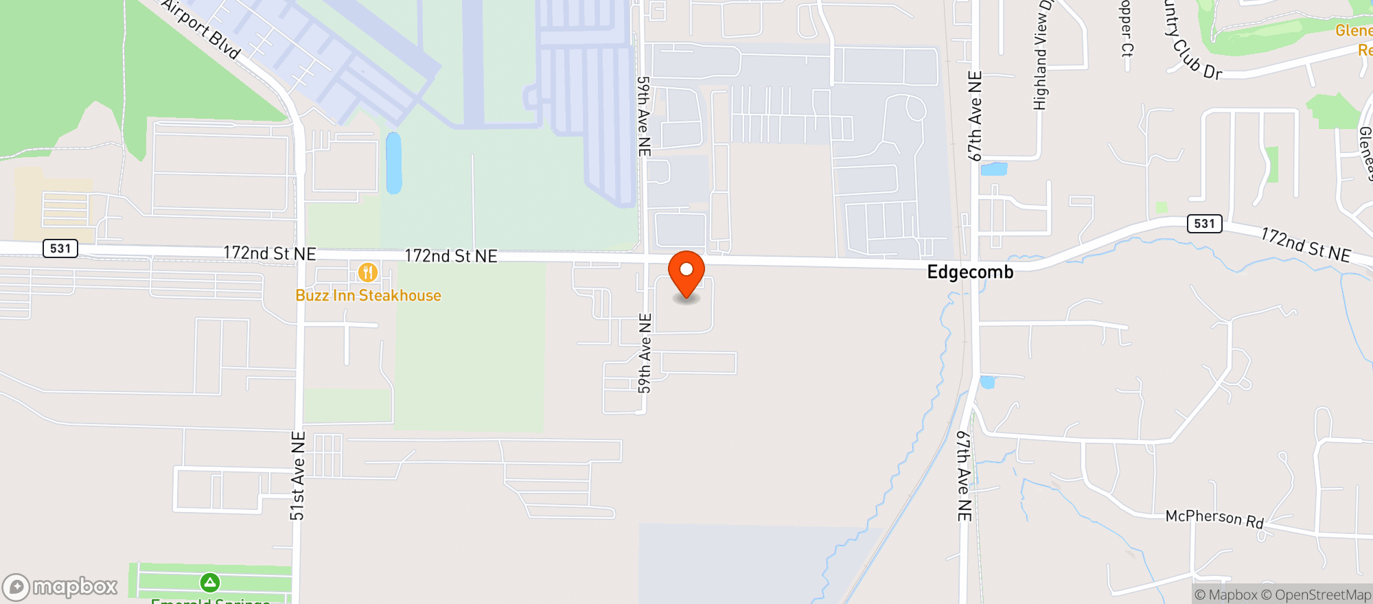Map showing Crown Distributing