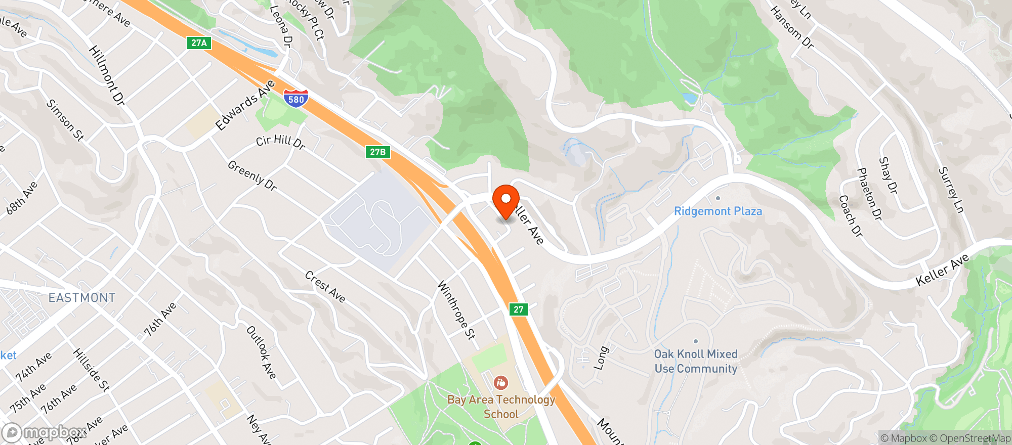 Map showing G1 Liquor 1- Mountain Blvd
