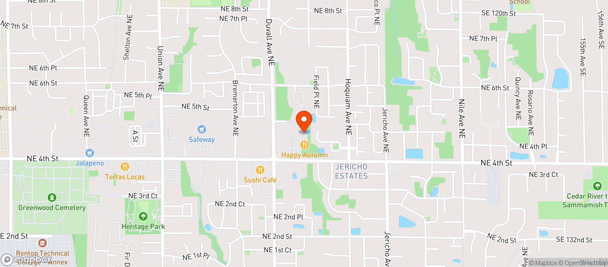 Map showing Qfc