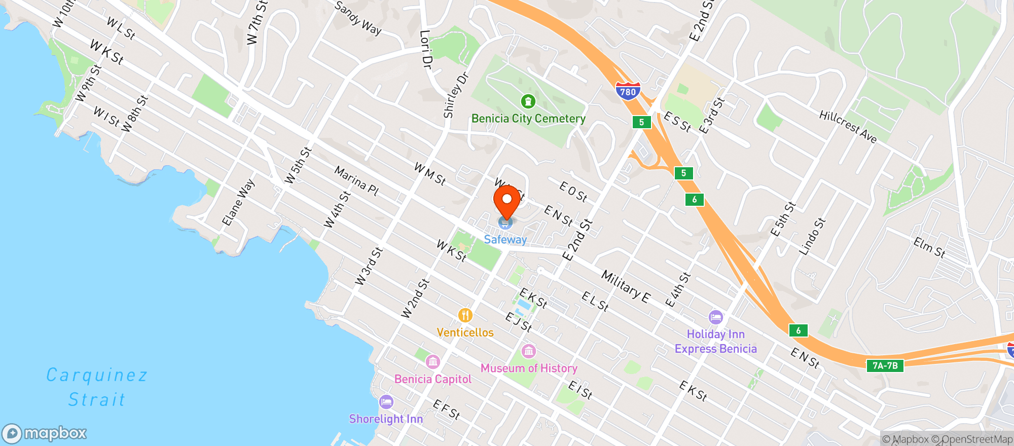 Map showing Safeway #774