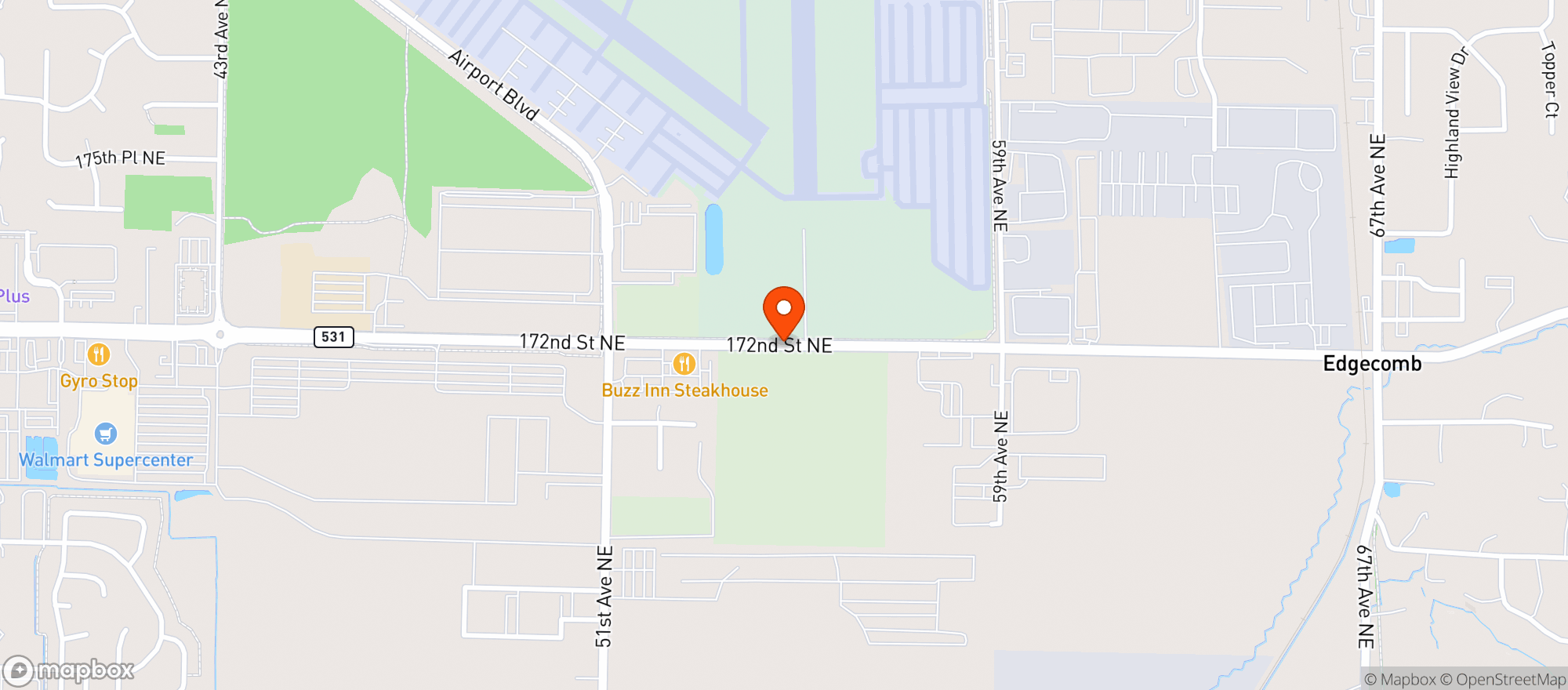 Map showing Crossroads Market 76