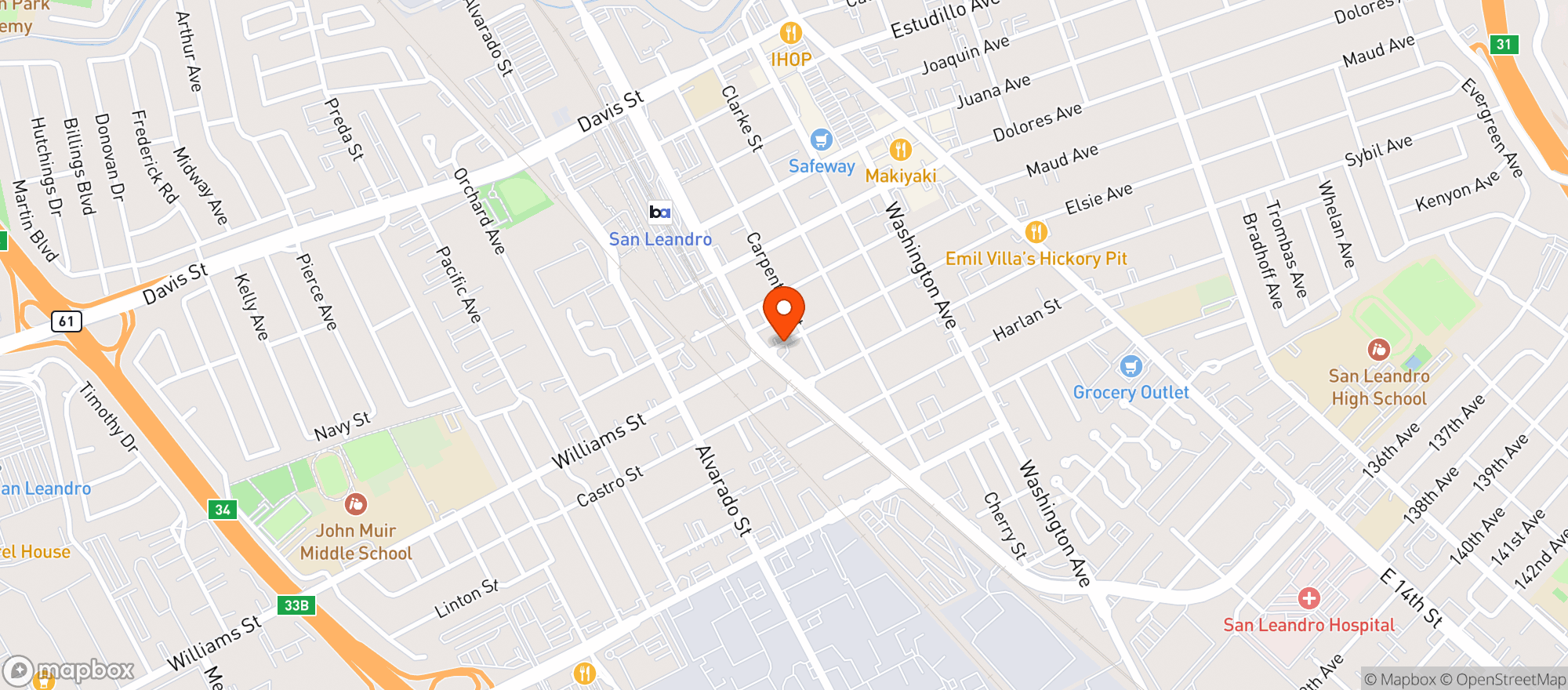 Map showing 7 Eleven
