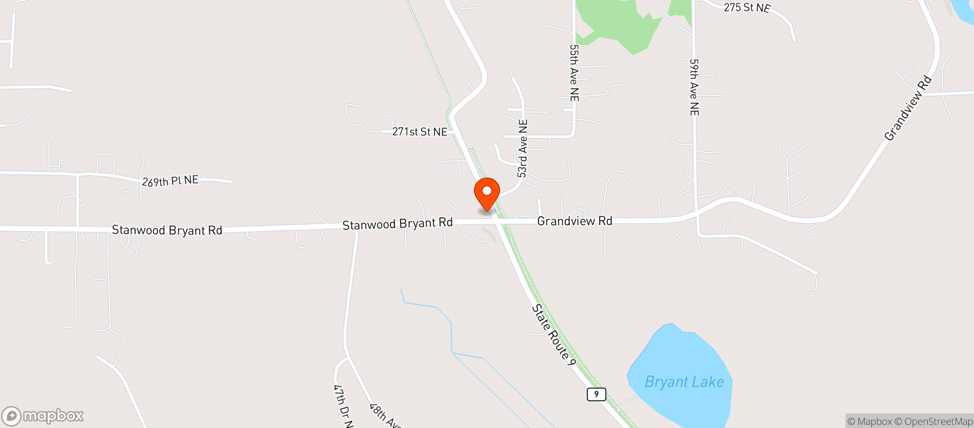 Map showing Bryant Store