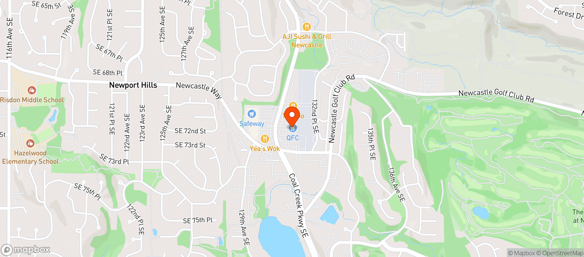 Map showing Qfc