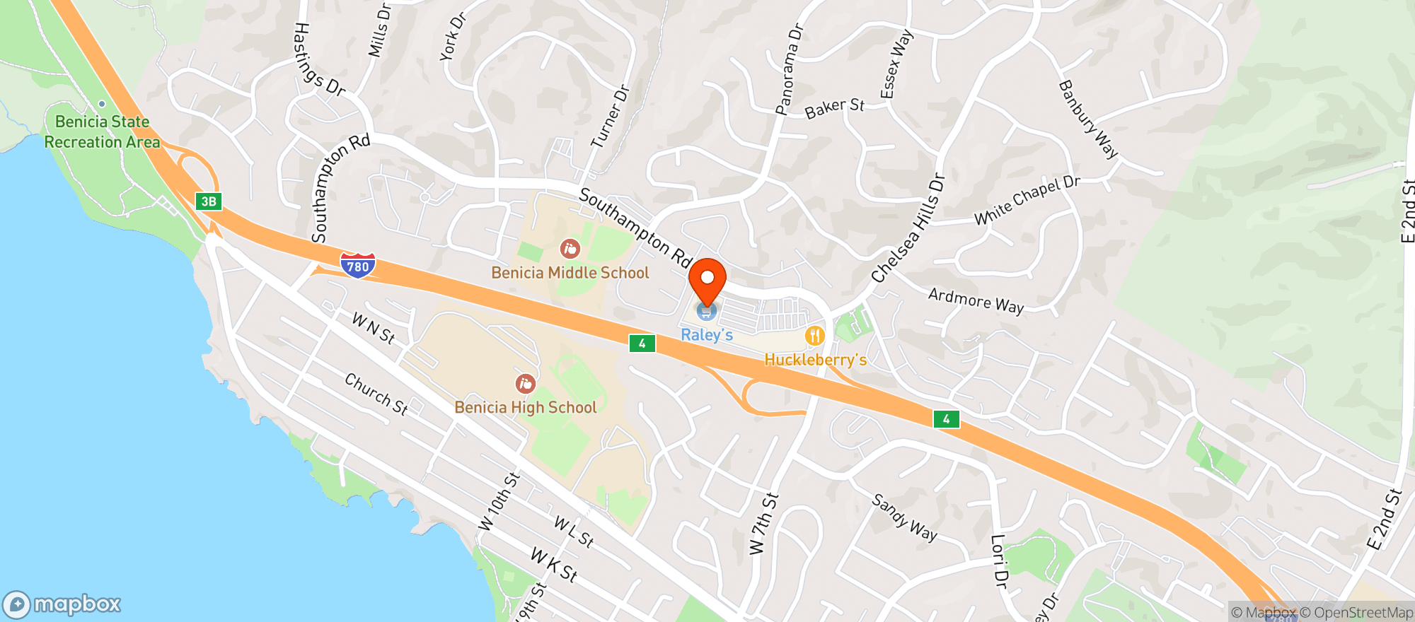 Map showing Raleys