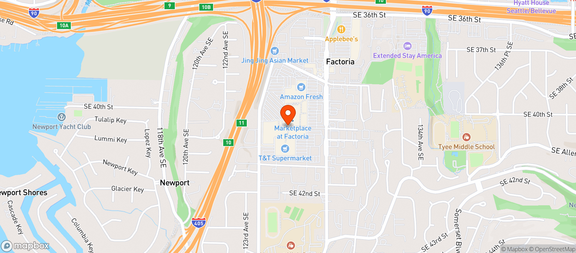 Map showing Target