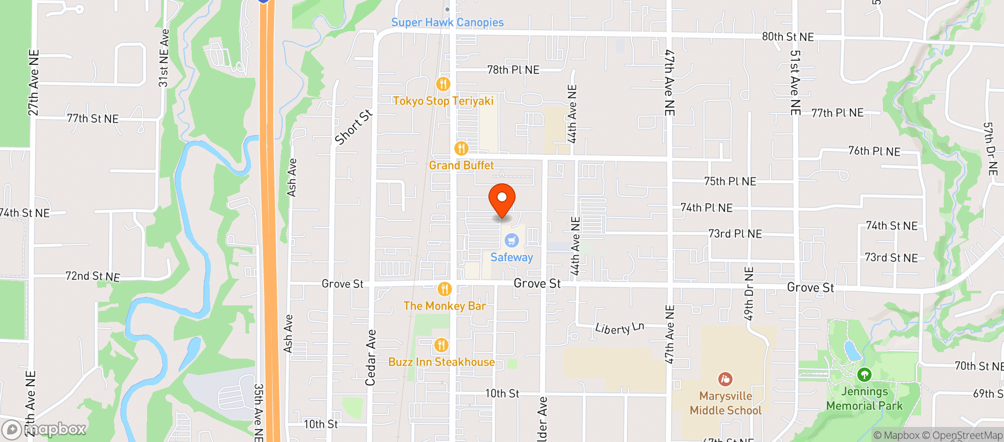 Map showing Gnc