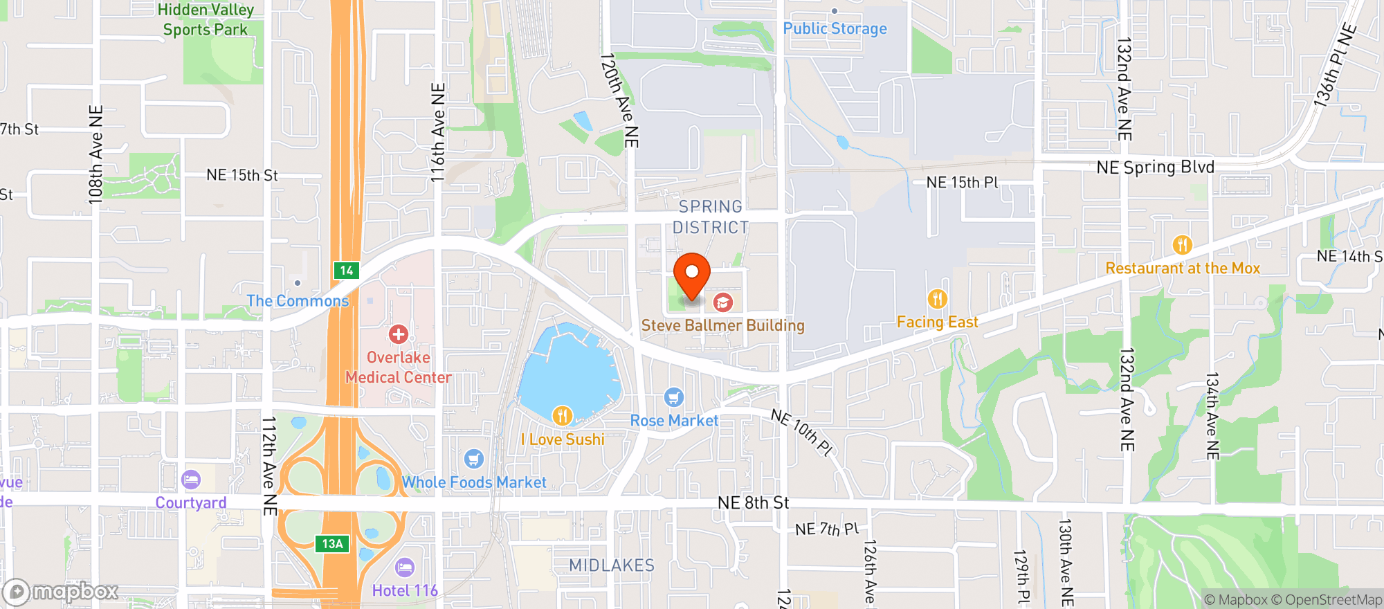 Map showing Bellevue Brewing Compan #0