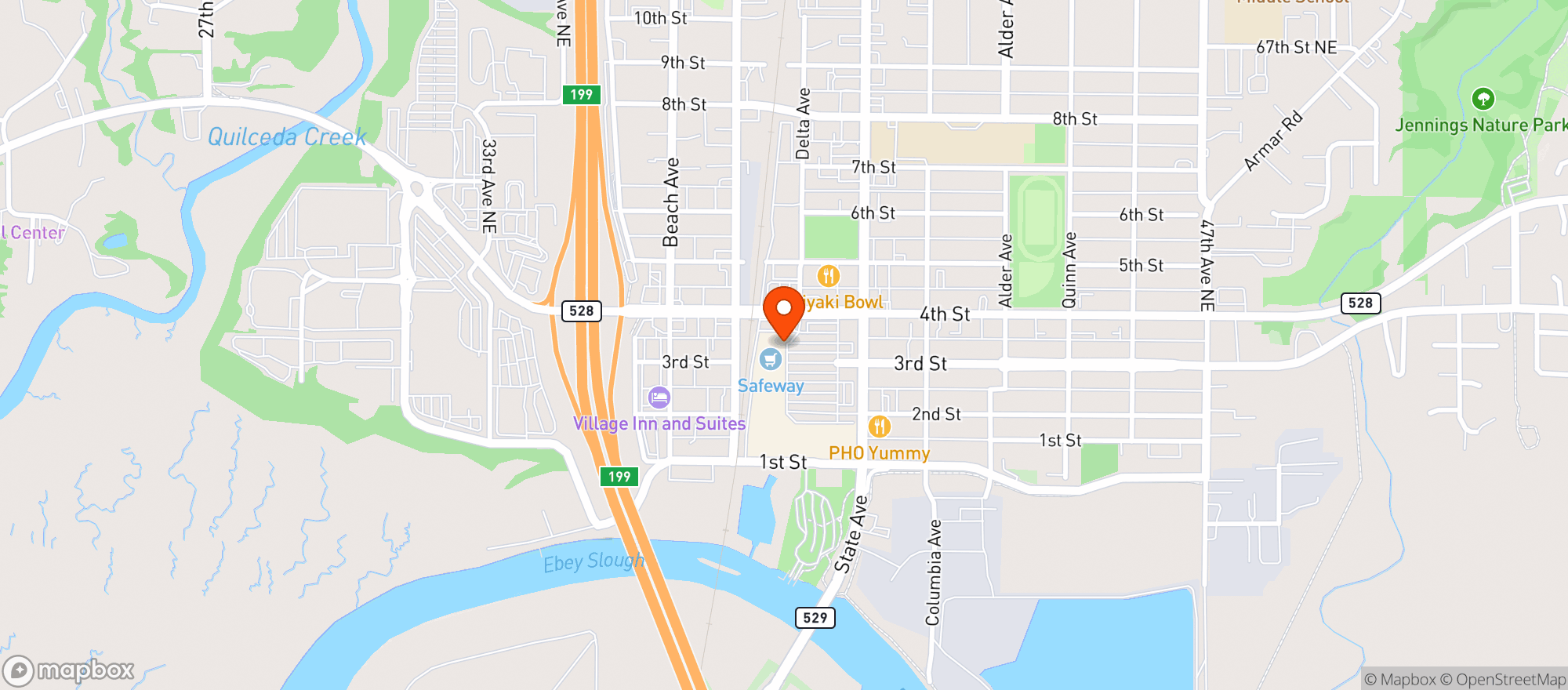 Map showing Safeway