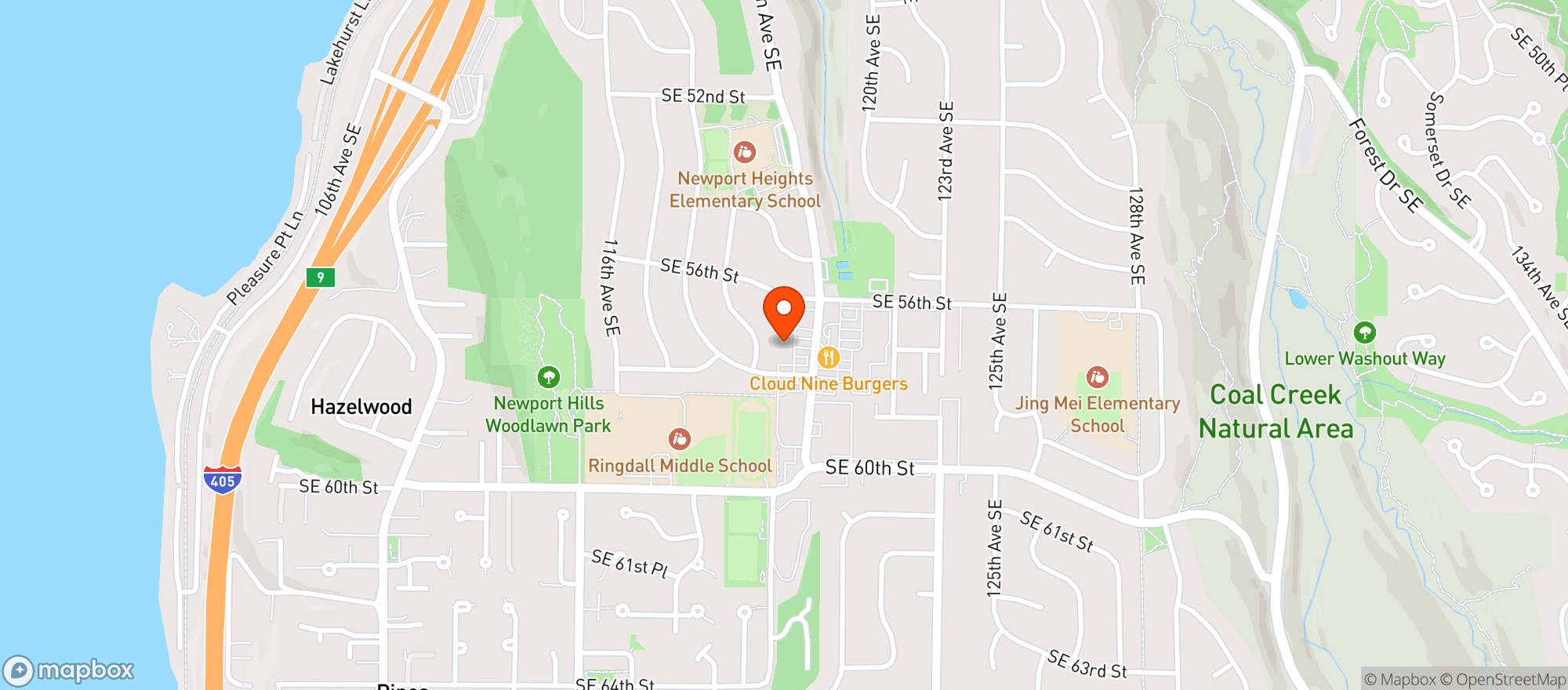 Map showing Terrys Kitchen