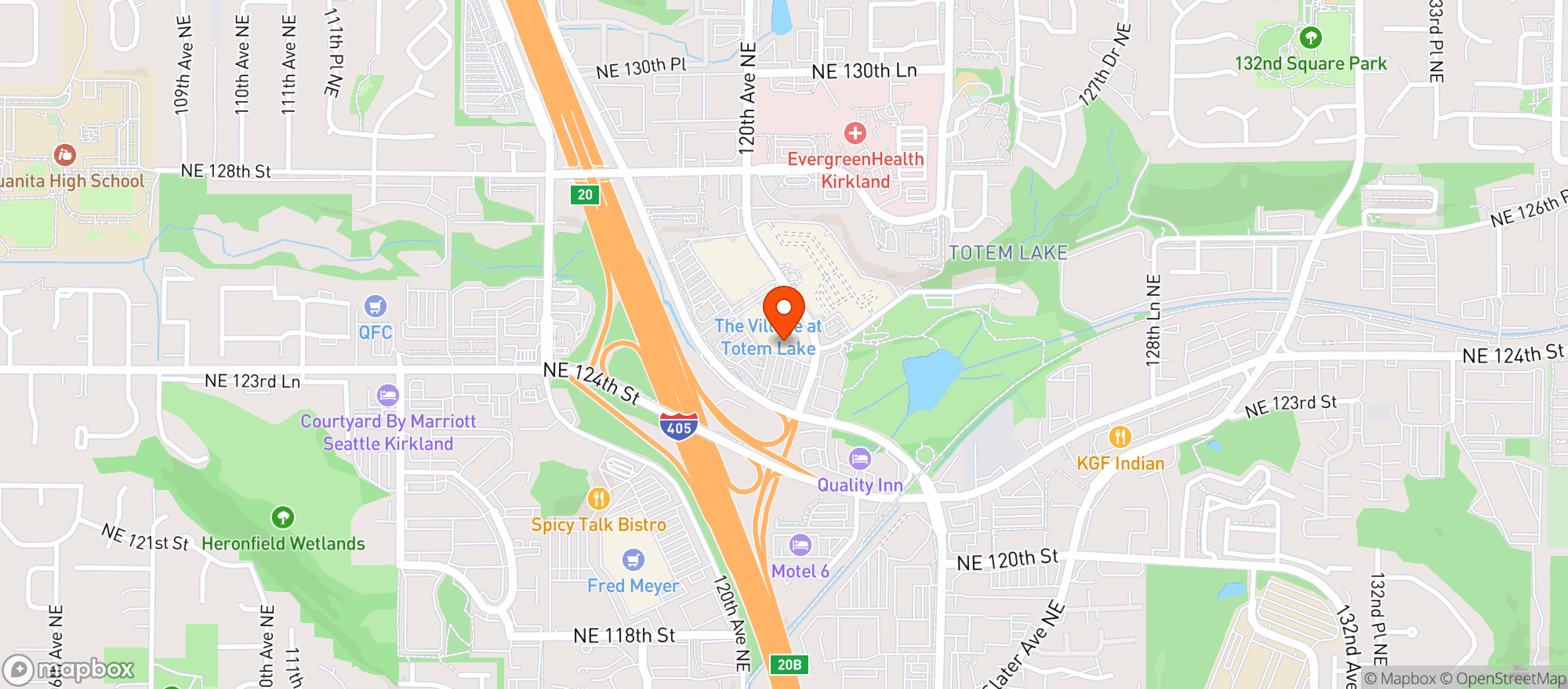 Map showing Whole Foods Market - Kirkland