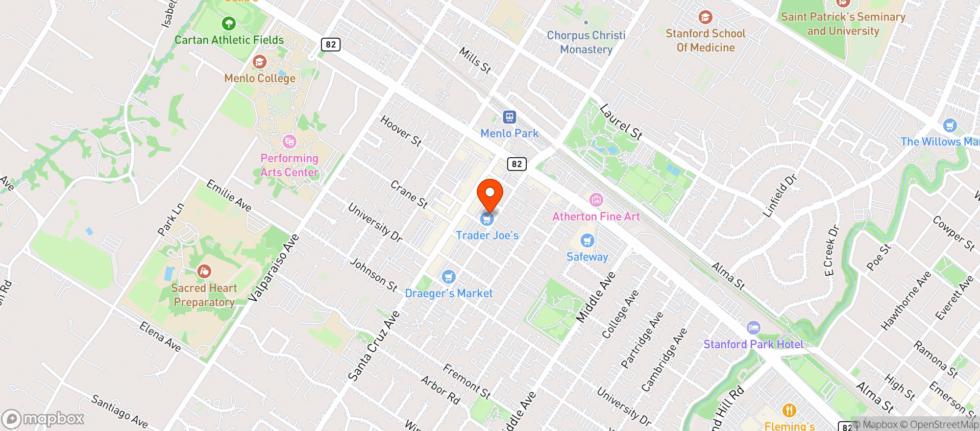 Map showing Trader Joes #69