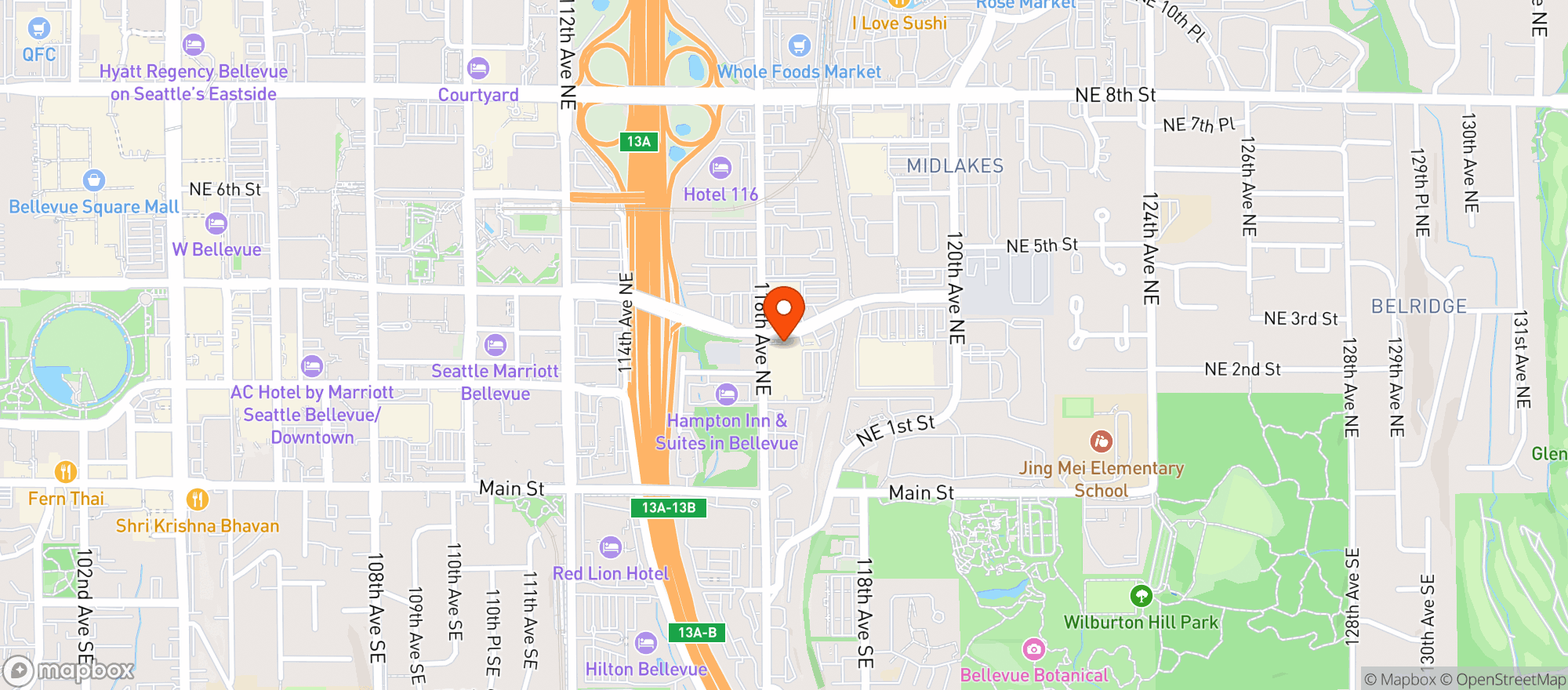 Map showing PCC Community Market