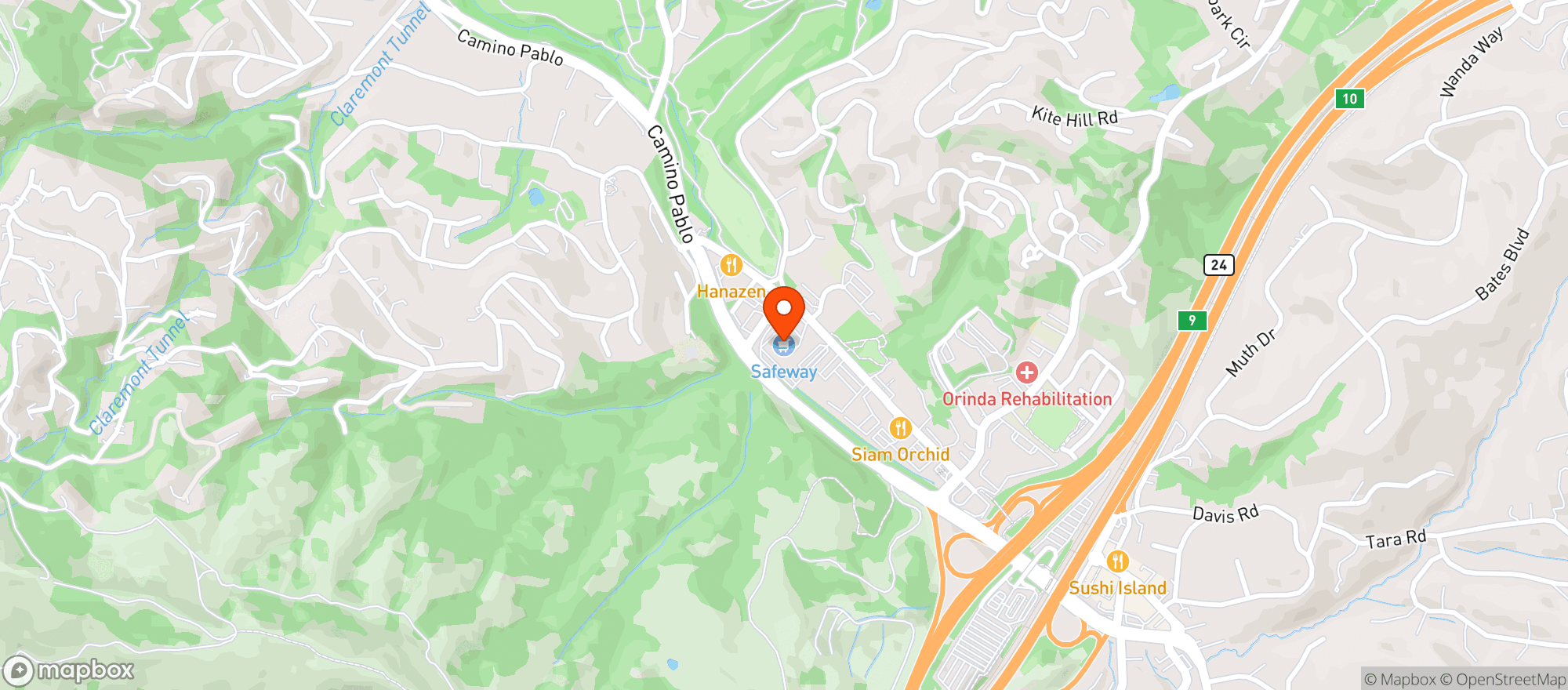 Map showing Safeway