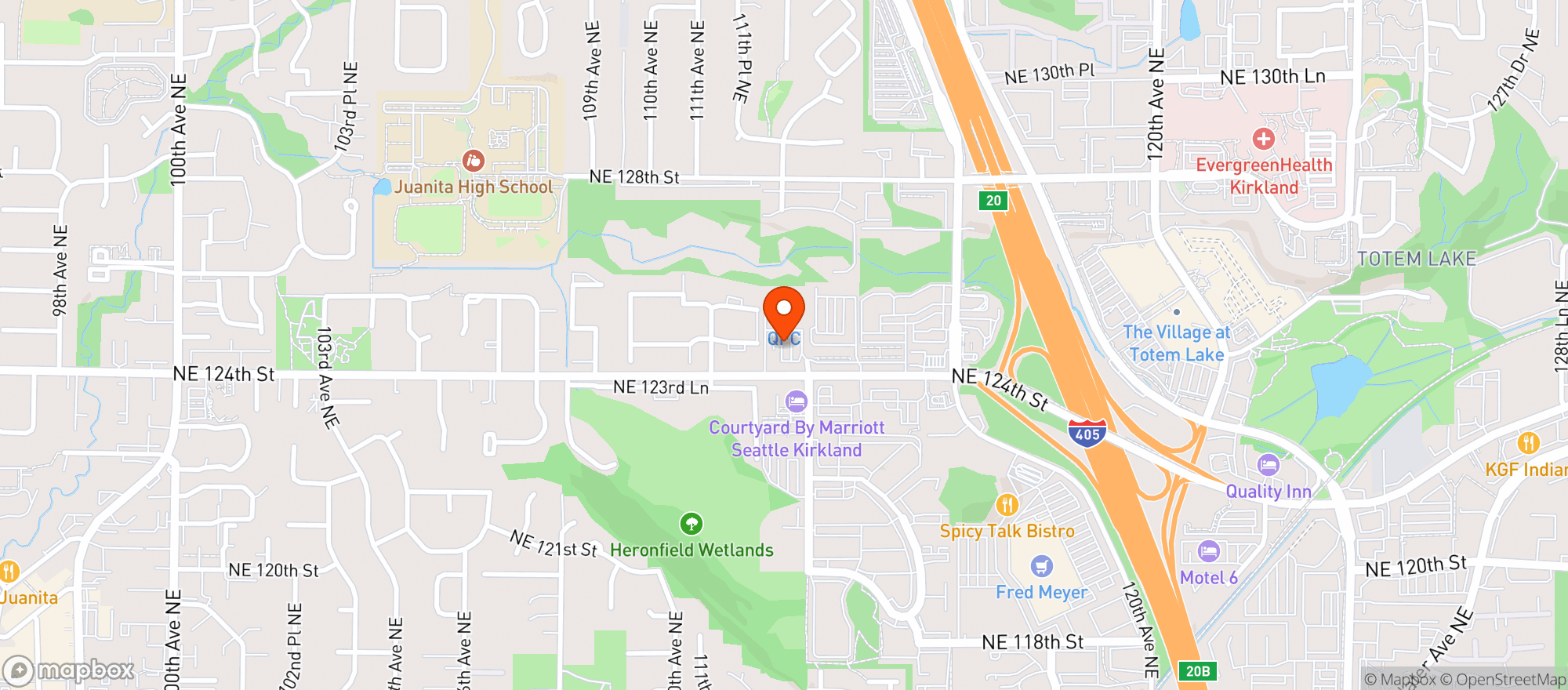 Map showing Qfc