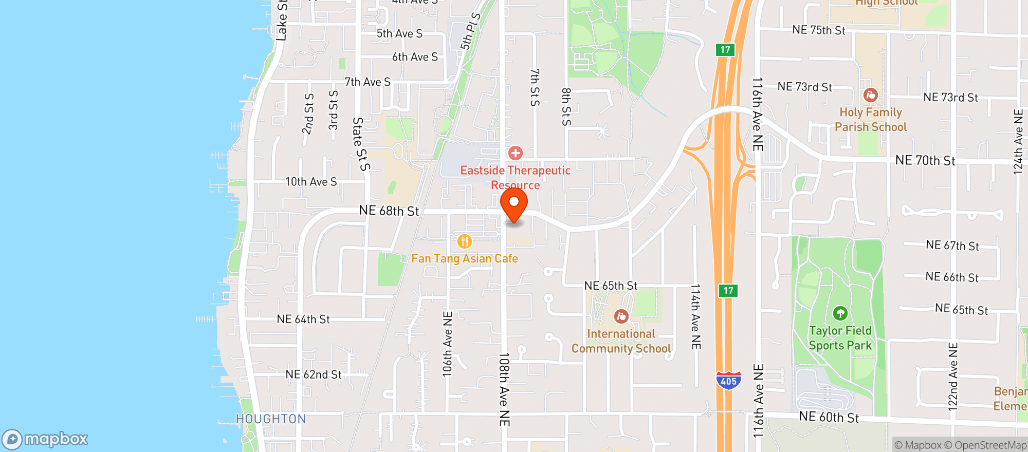 Map showing Jacksons Food Store