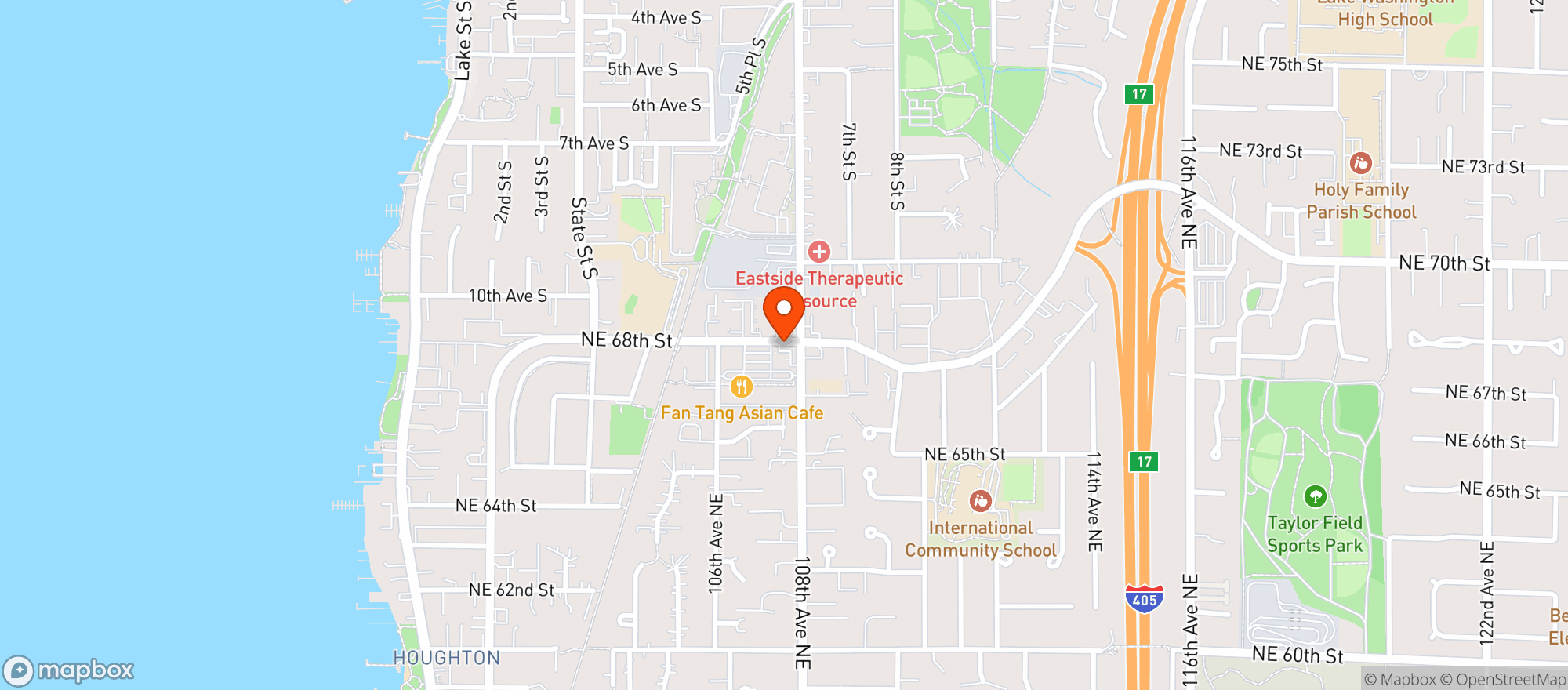 Map showing Bartell Drugstores