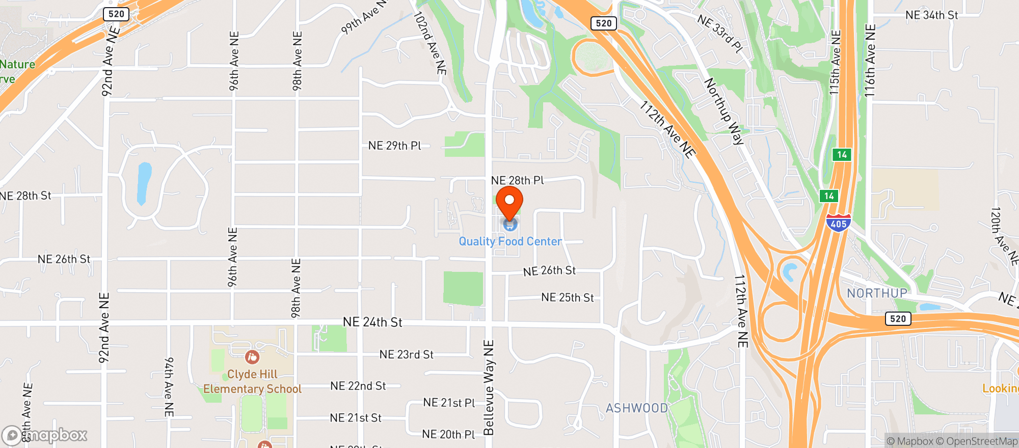 Map showing Quality Food Center #859