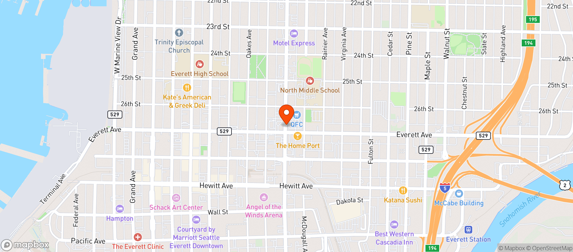 Map showing Quality Food Center