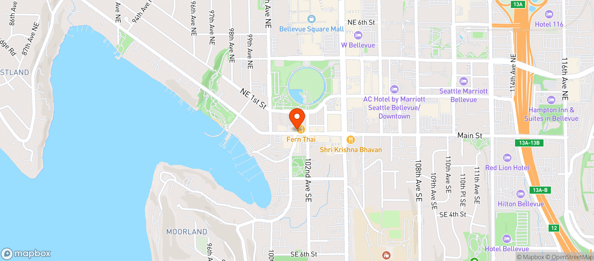 Map showing Cantinetta Bellevue