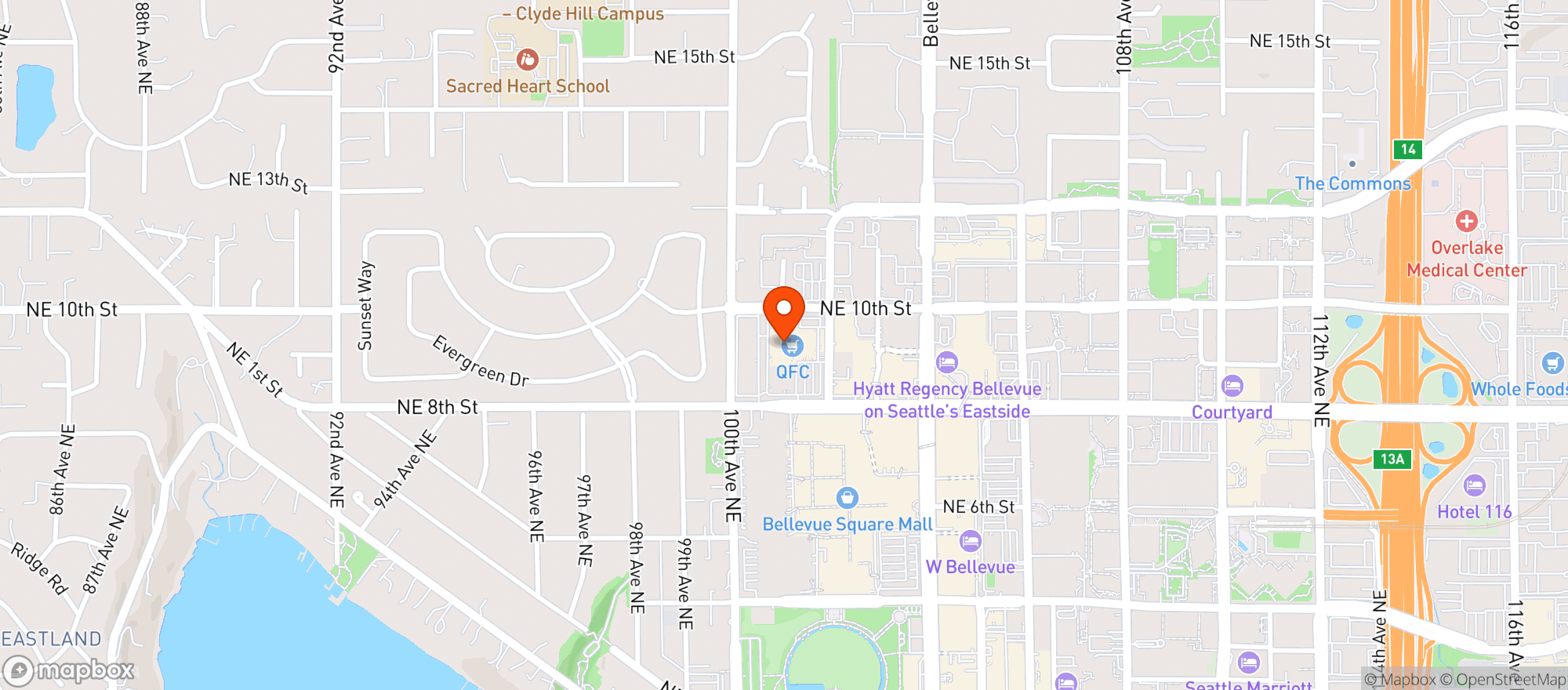 Map showing Qfc