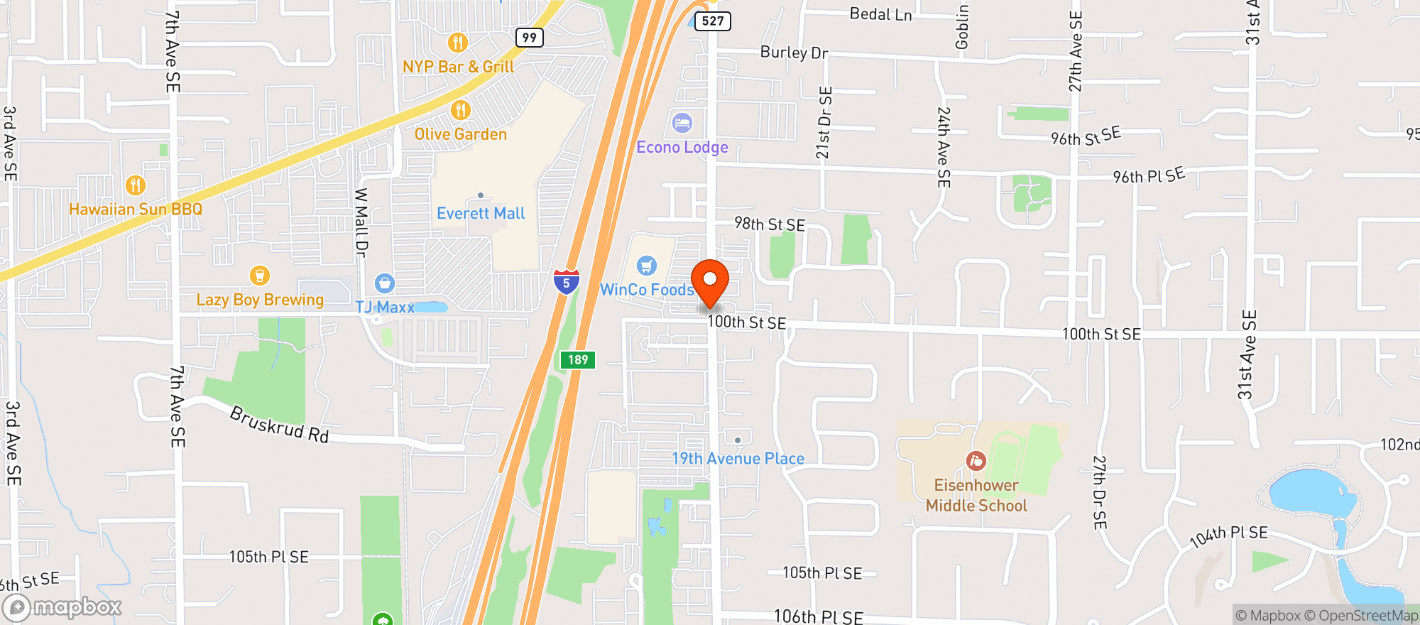 Map showing Winco Foods