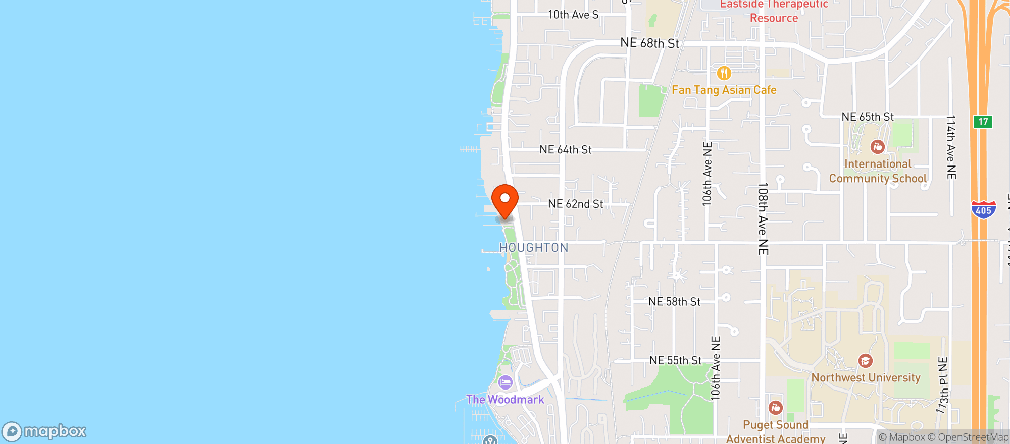 Map showing Beachhouse Bar & Grill