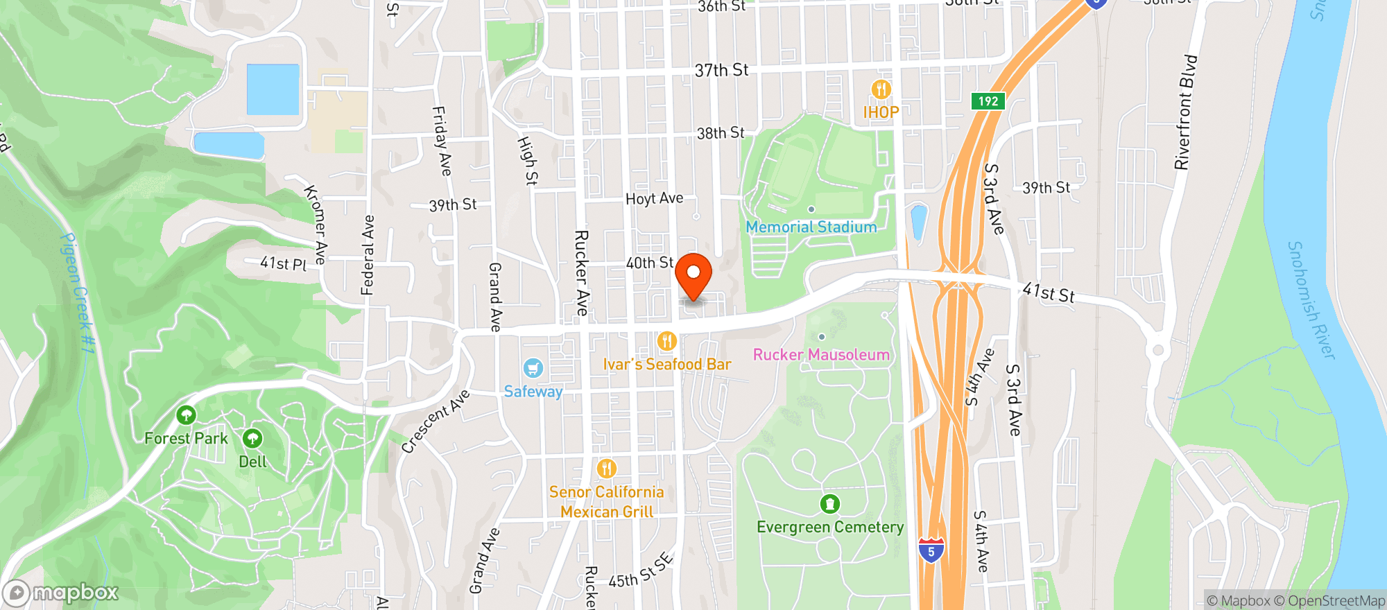 Map showing Vitamin Shoppe - Everett