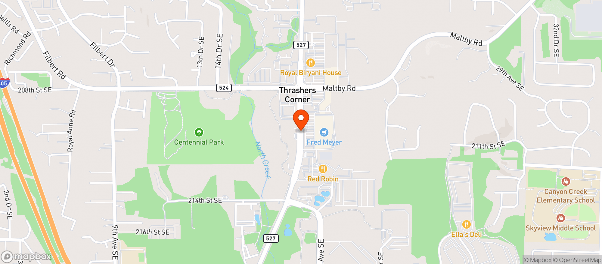 Map showing Fred Meyer