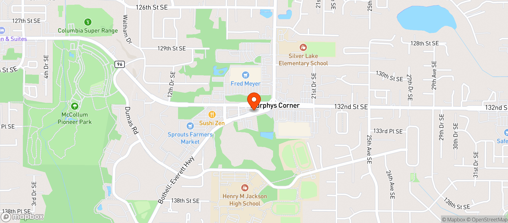 Map showing SPROUTS FARMERS MARKET (MILL CREEK)