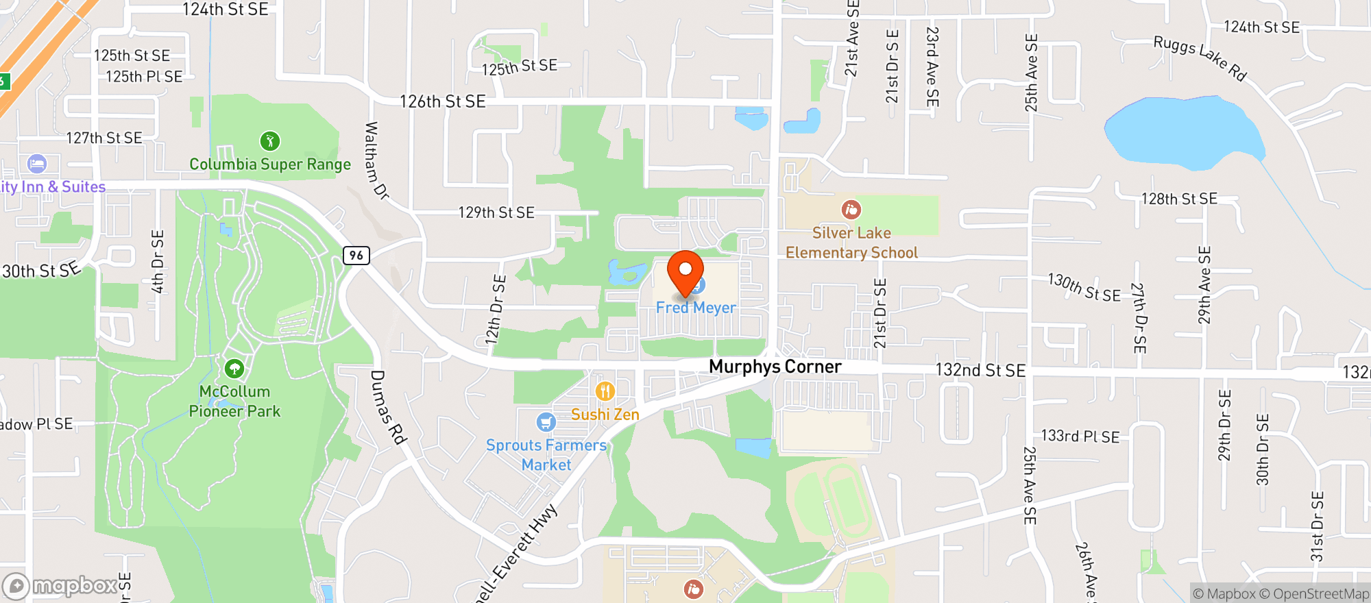 Map showing Fred Meyer