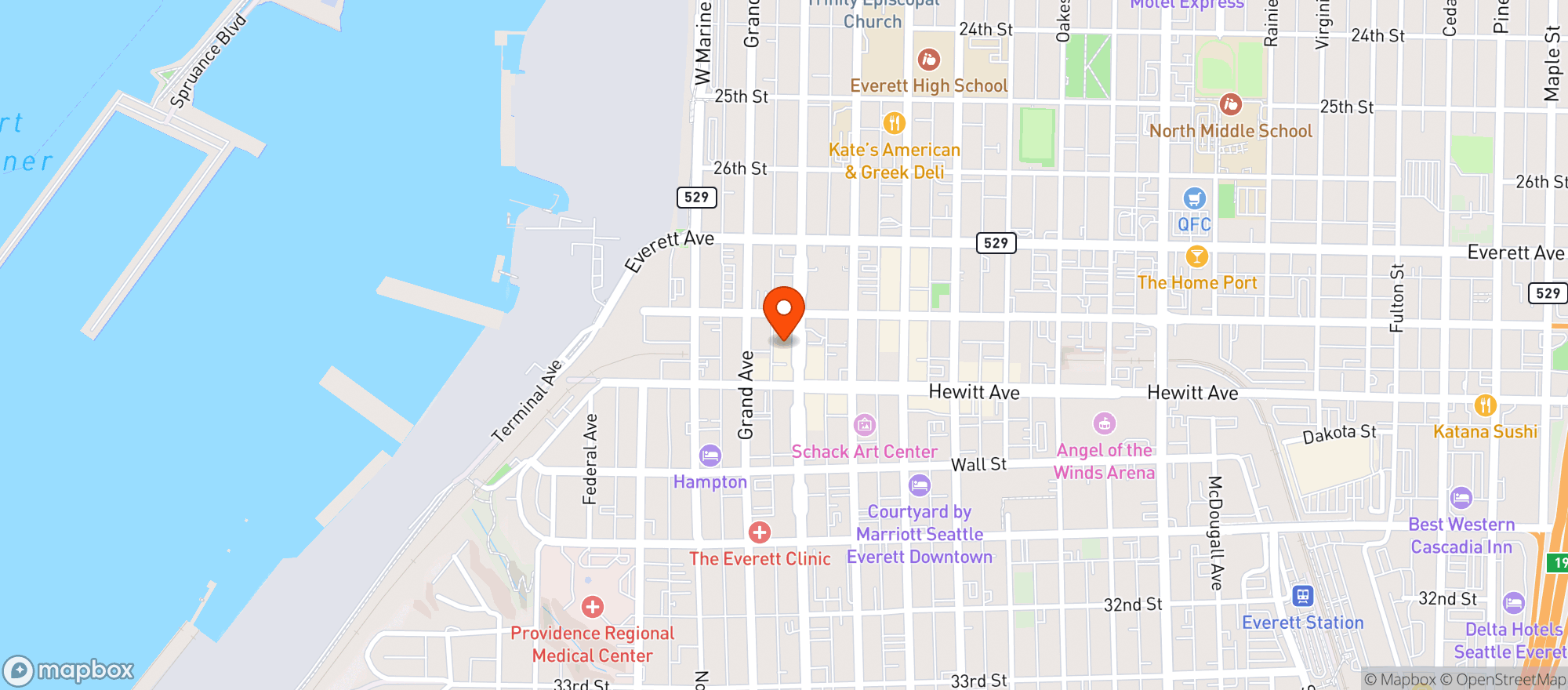 Map showing Marcel