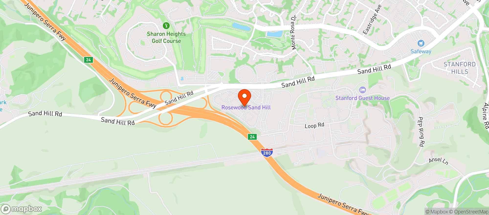 Map showing Rosewood Sandhill Resort