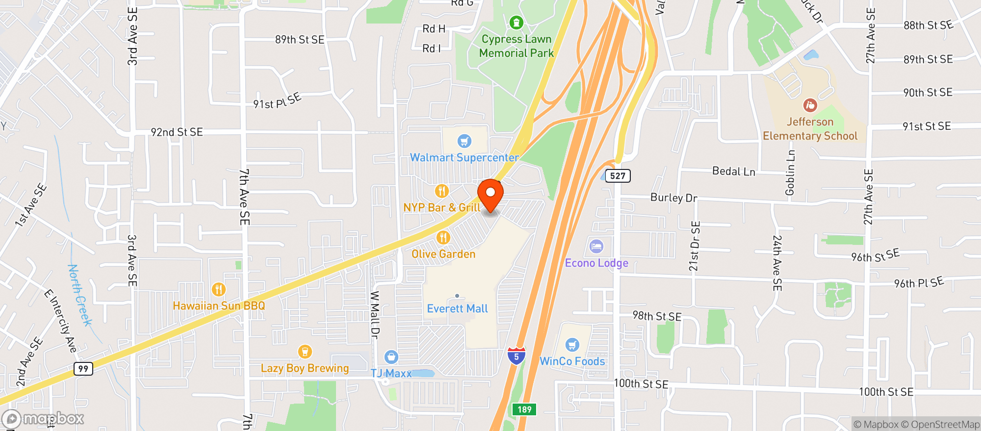 Map showing Vitamin Shoppe - Everett