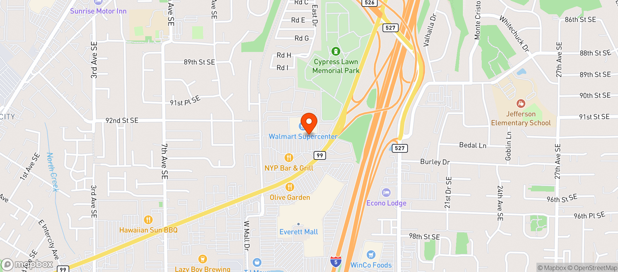 Map showing Walmart Supercenter