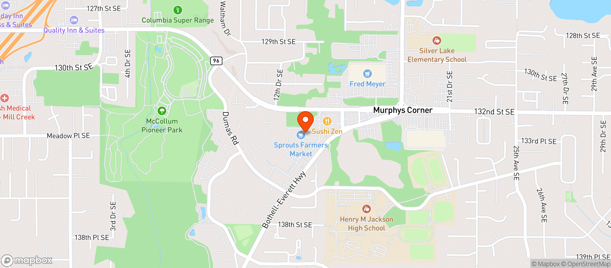 Map showing Sprouts Farmers Market