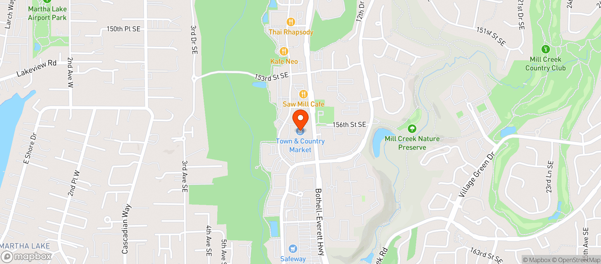 Map showing Town & Country | Mill Creek