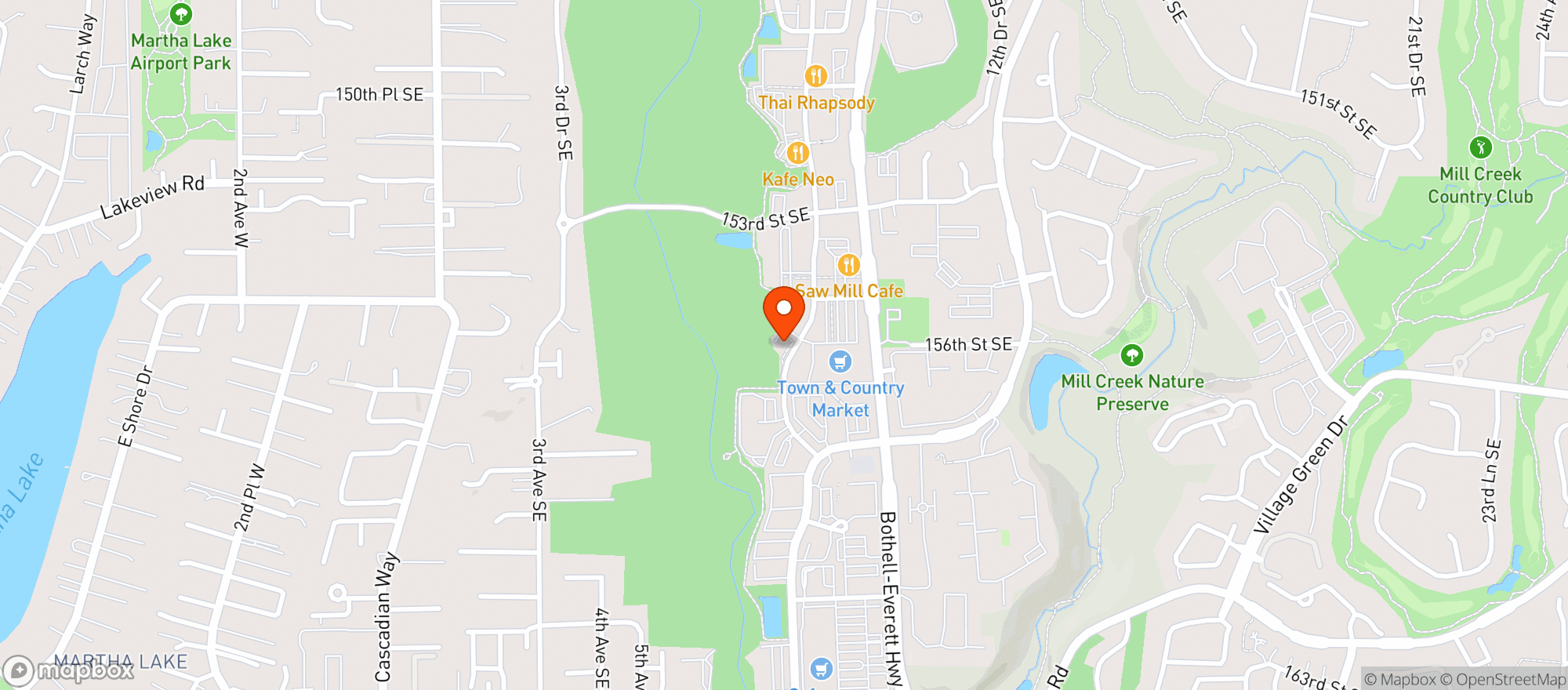 Map showing Tablas Woodstone Grill