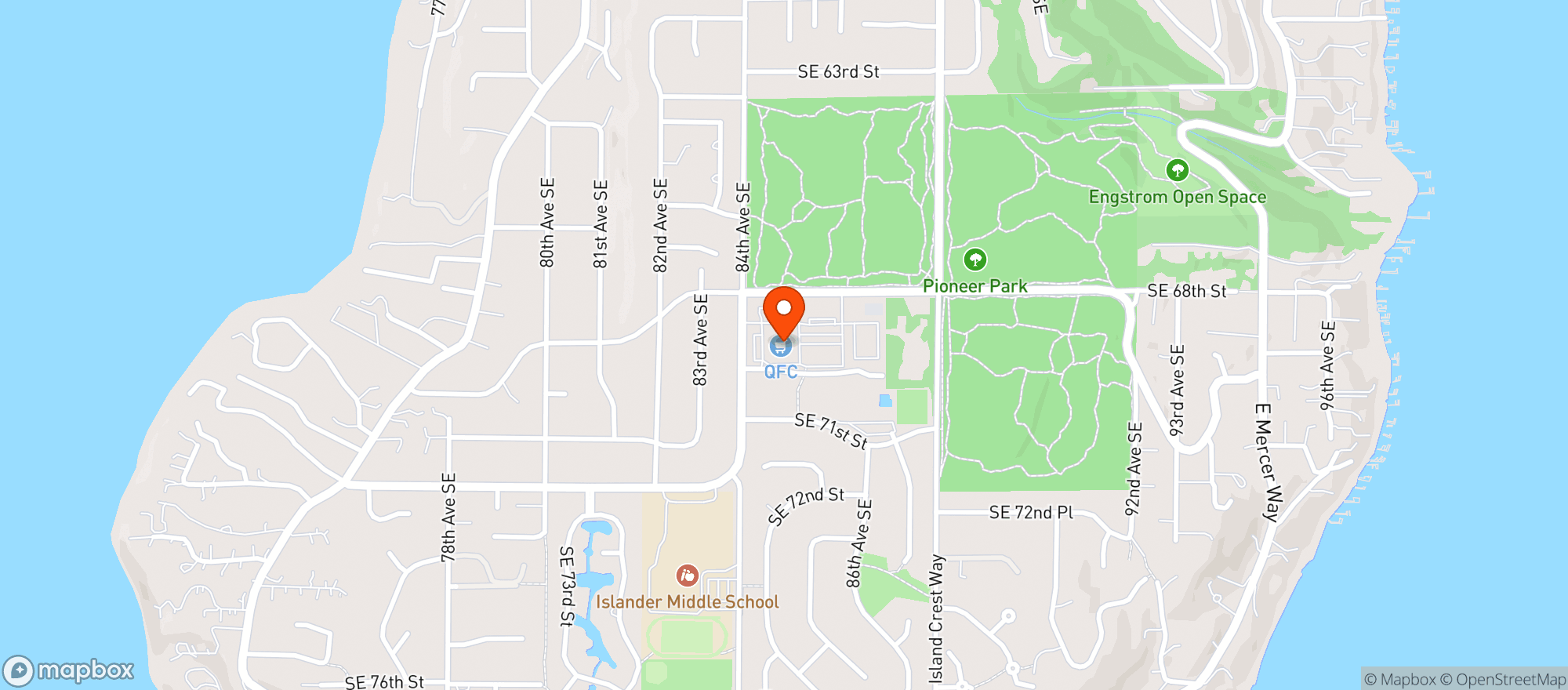Map showing Qfc