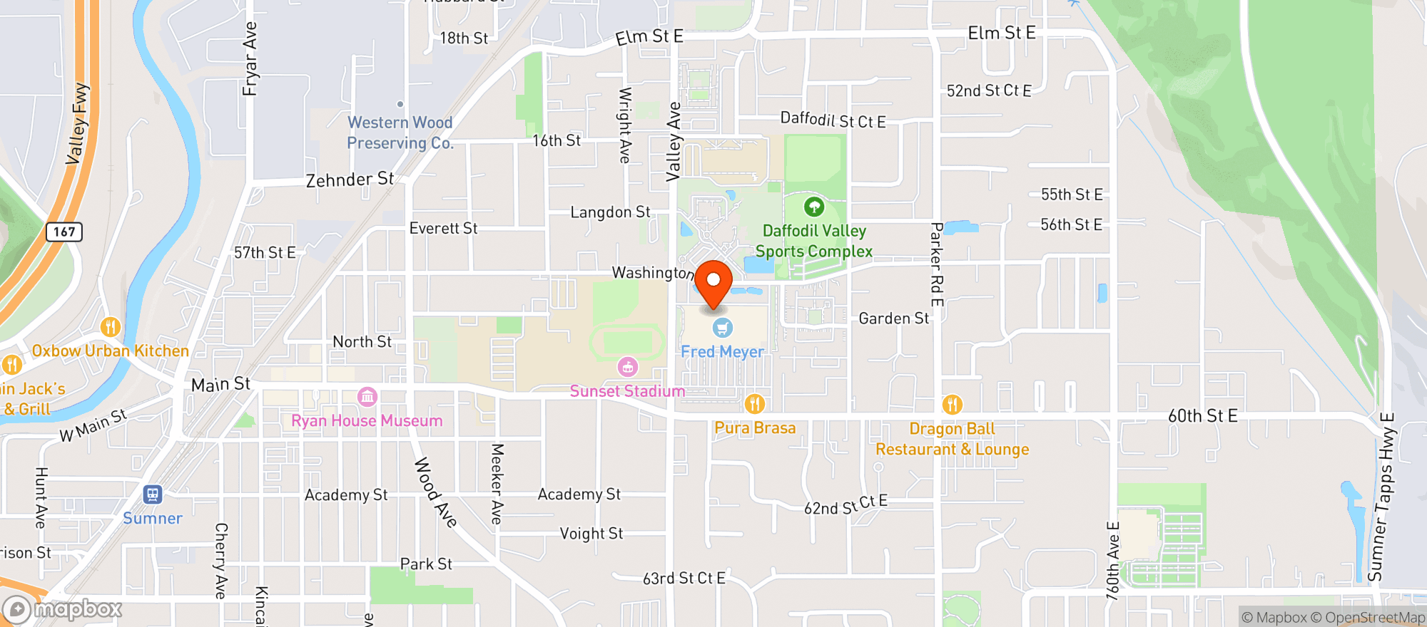 Map showing Fred Meyer