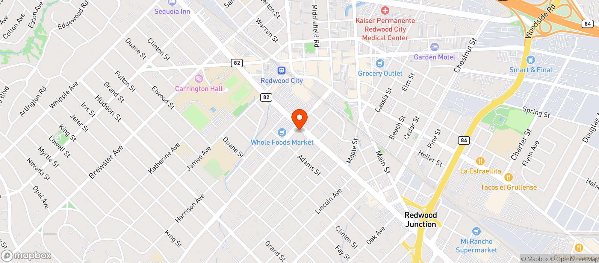 Map showing Vitamin Shoppe - Redwood City
