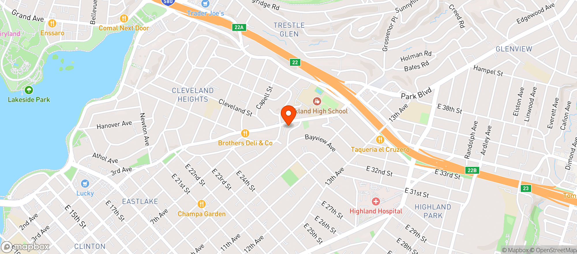 Map showing Food 24 Hour