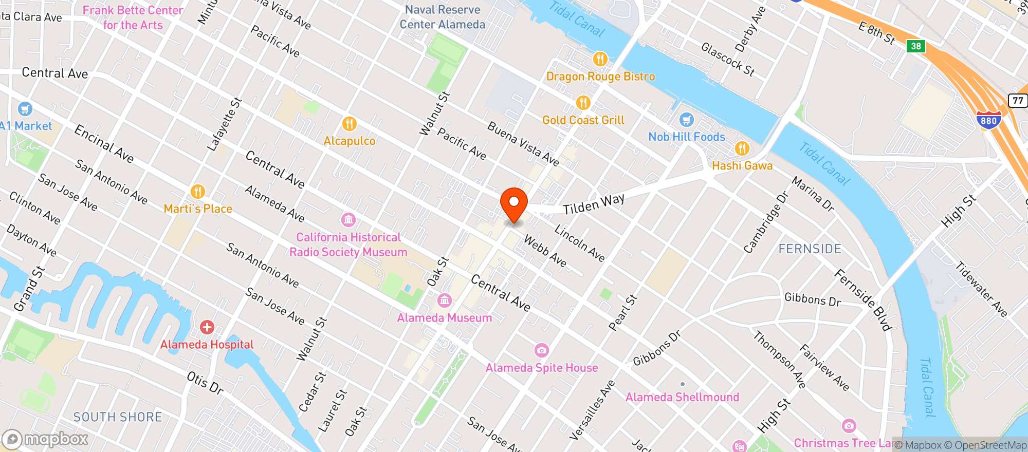 Map showing Mo's Wine Bar