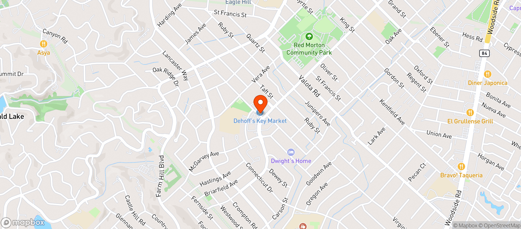 Map showing Key Market - 1