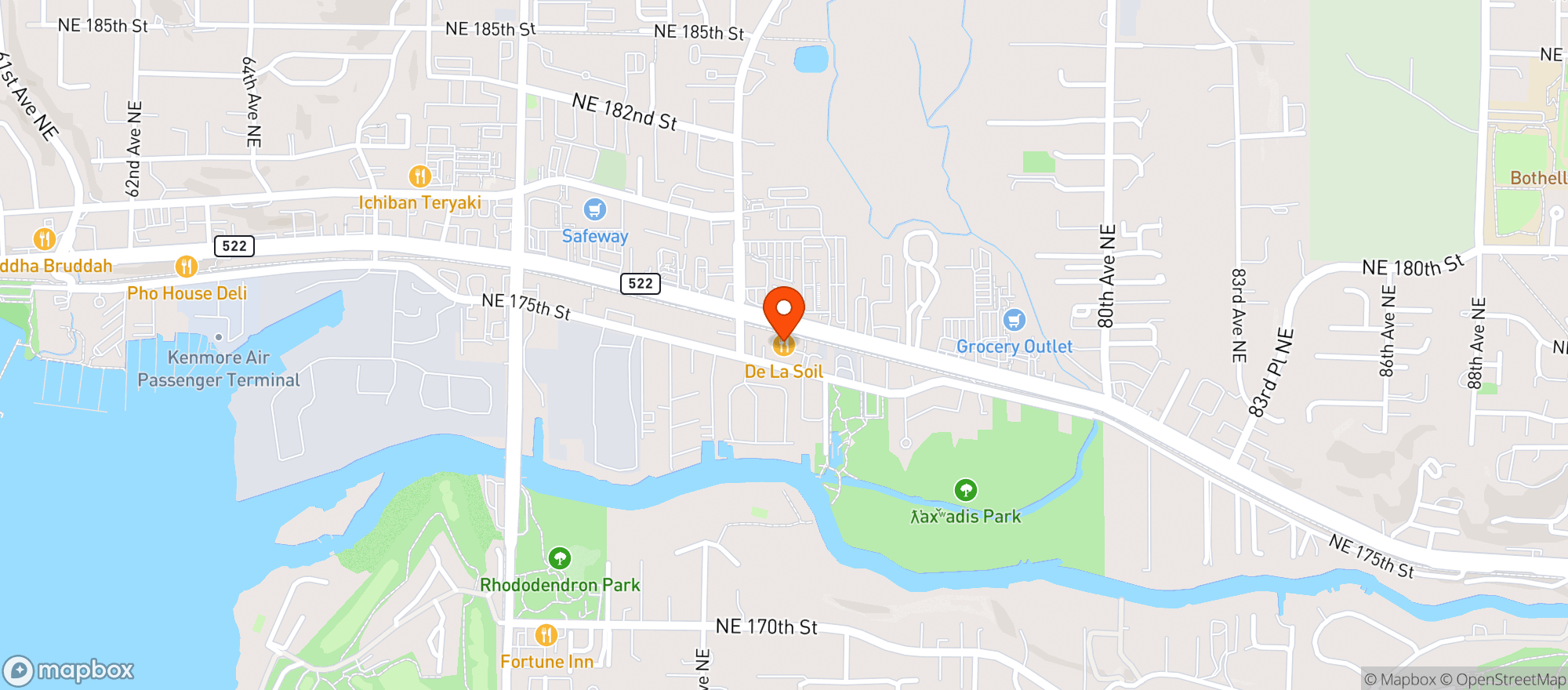 Map showing Copperworks Distilling Company