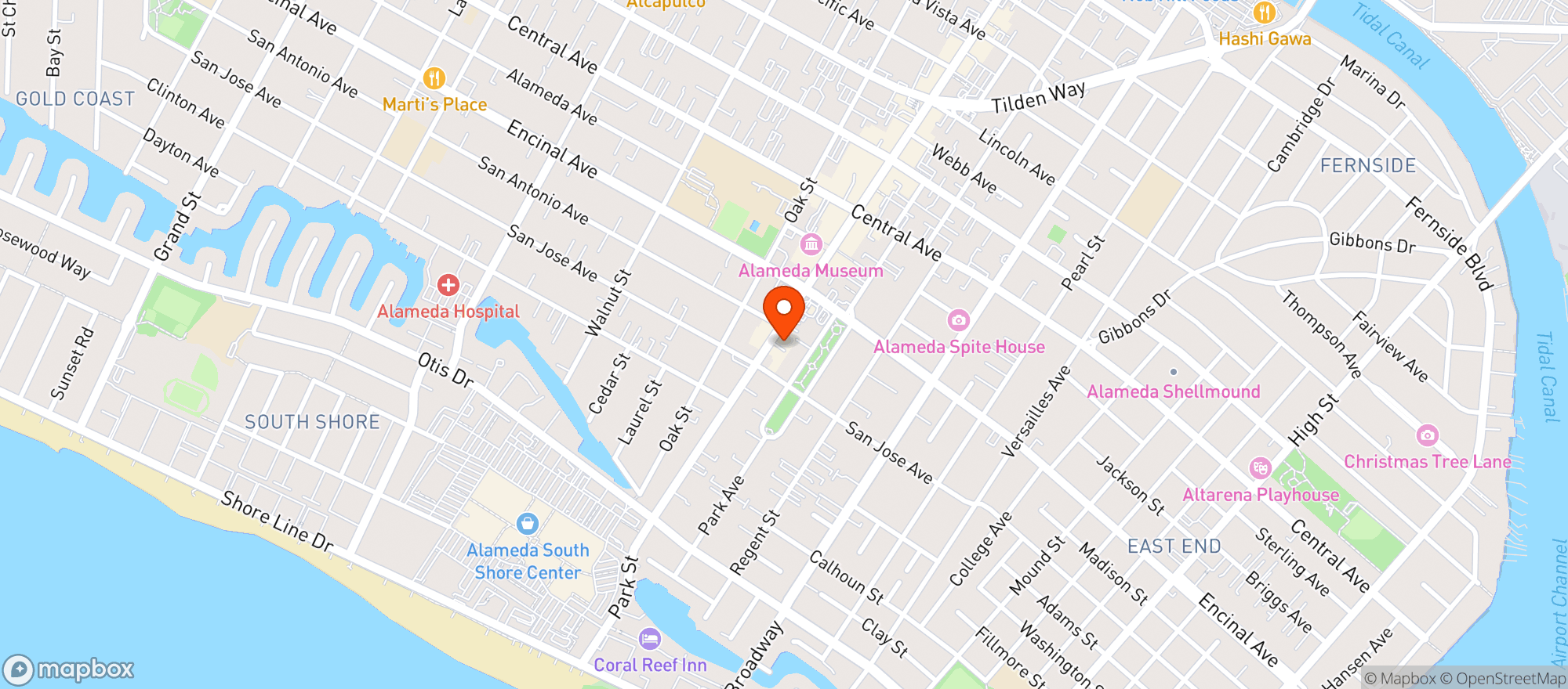 Map showing Park Social